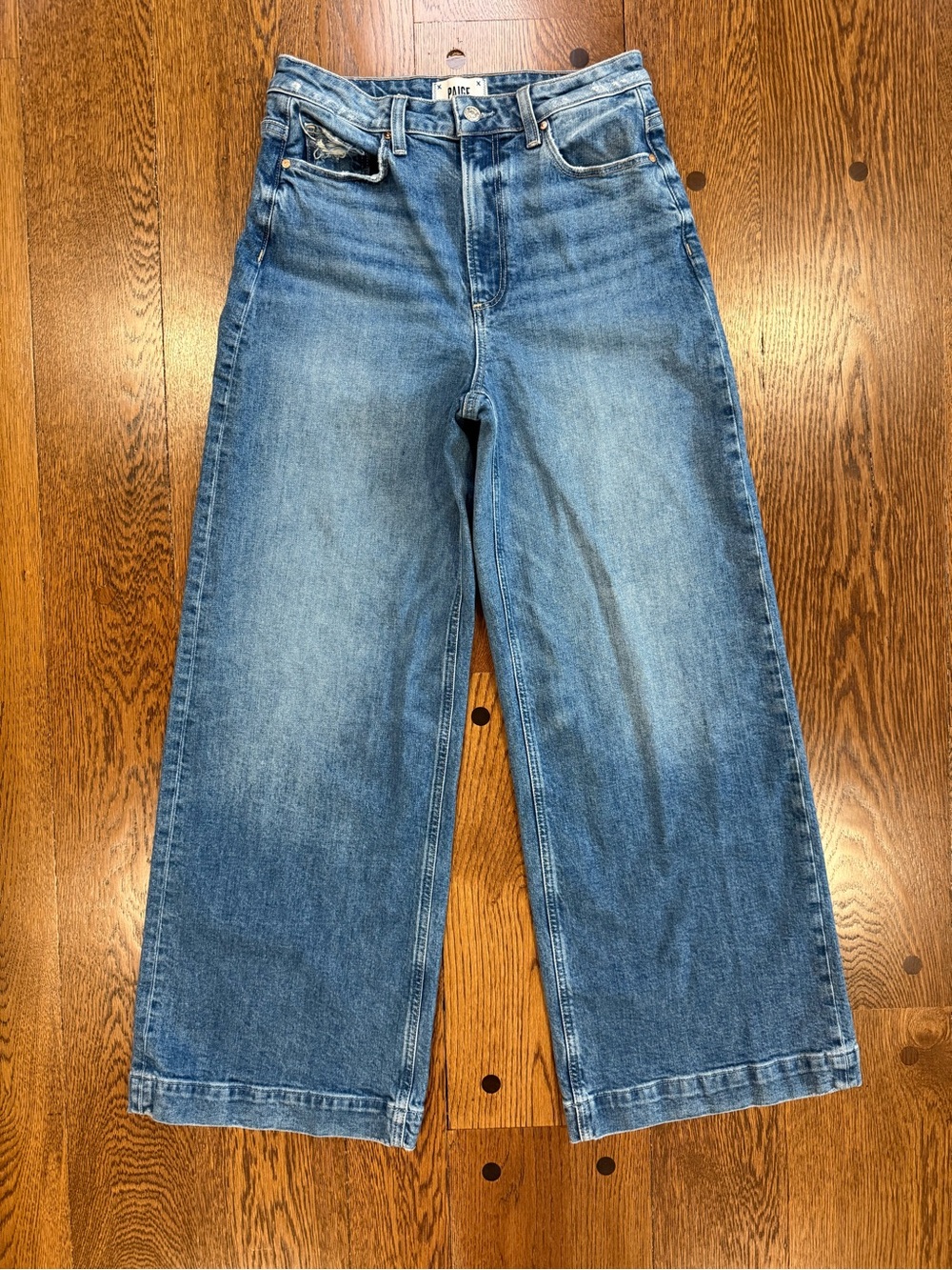 PAIGE Size 29 High Rise Wide Leg Jeans Organic Cotton